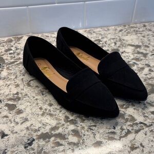 SHEIN Black Suede Loafers